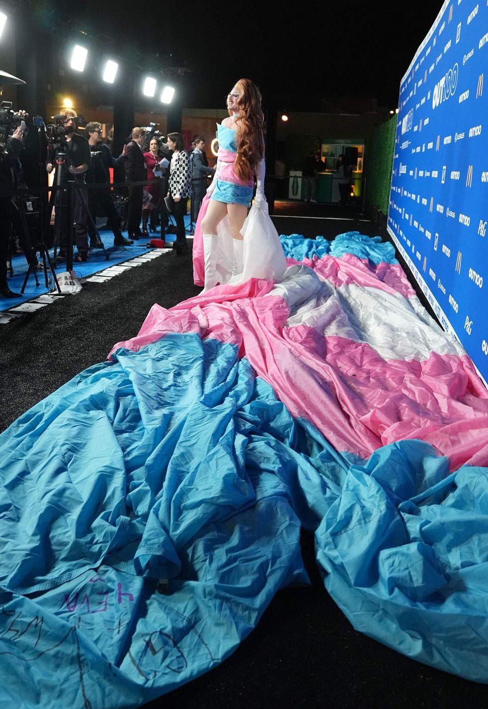 Pattie Gonia on the 2025 Out100 carpet