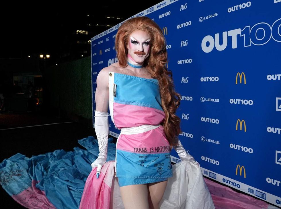 Pattie Gonia on the 2025 Out100 carpet