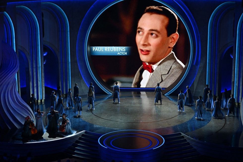 Paul Reubens's image during the in memoriam segment at the 96th Academy Awards