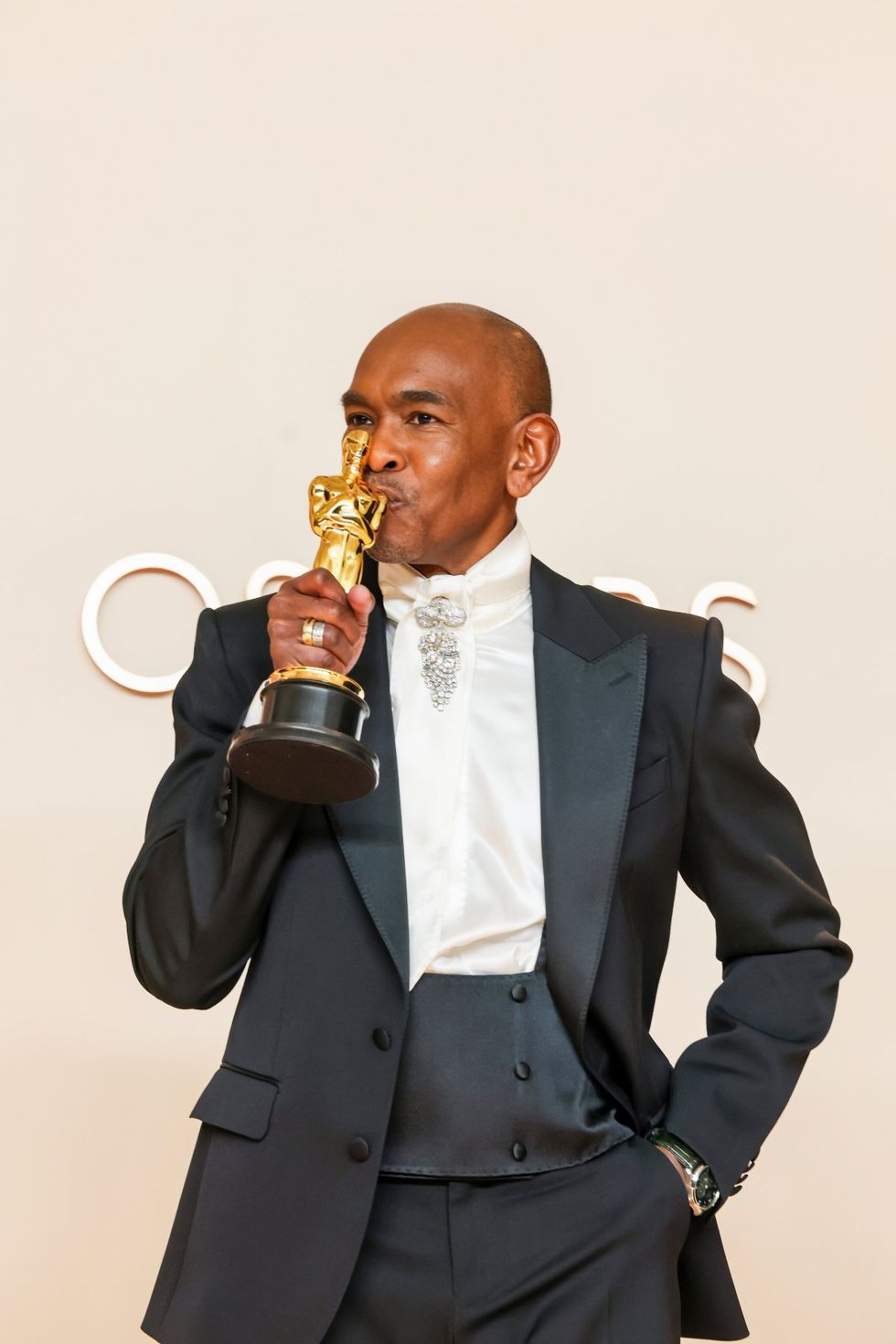 Paul Tazewell in the press room at the 97th Academy Awards