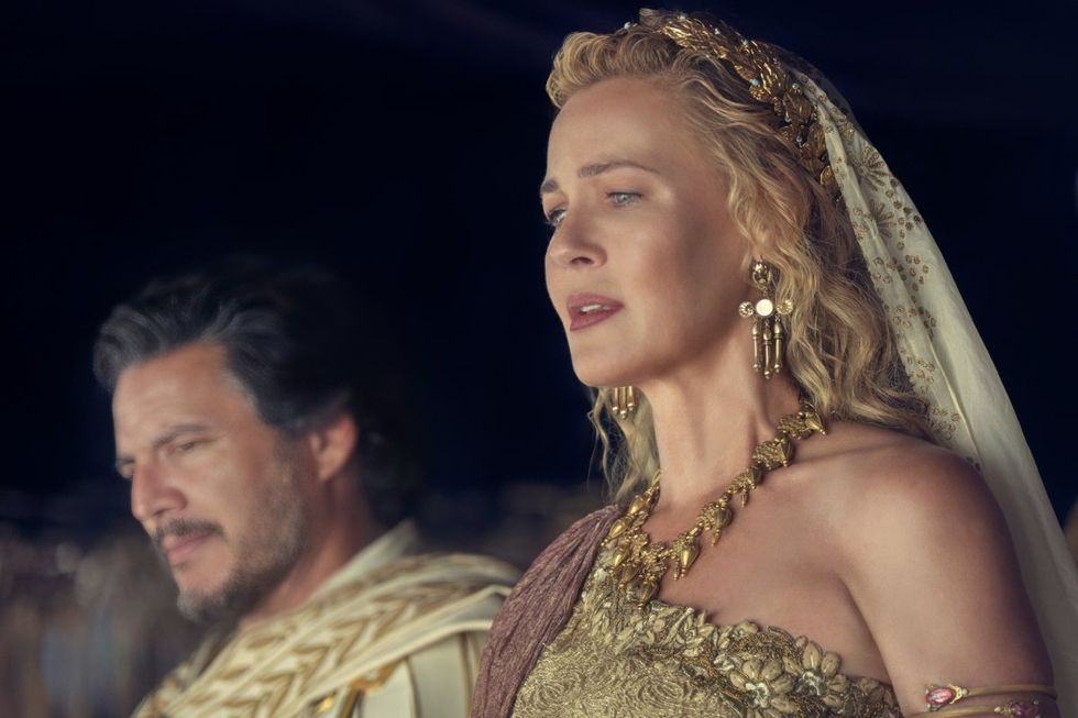 Pedro Pascal and Connie Nielsen in Gladiator II