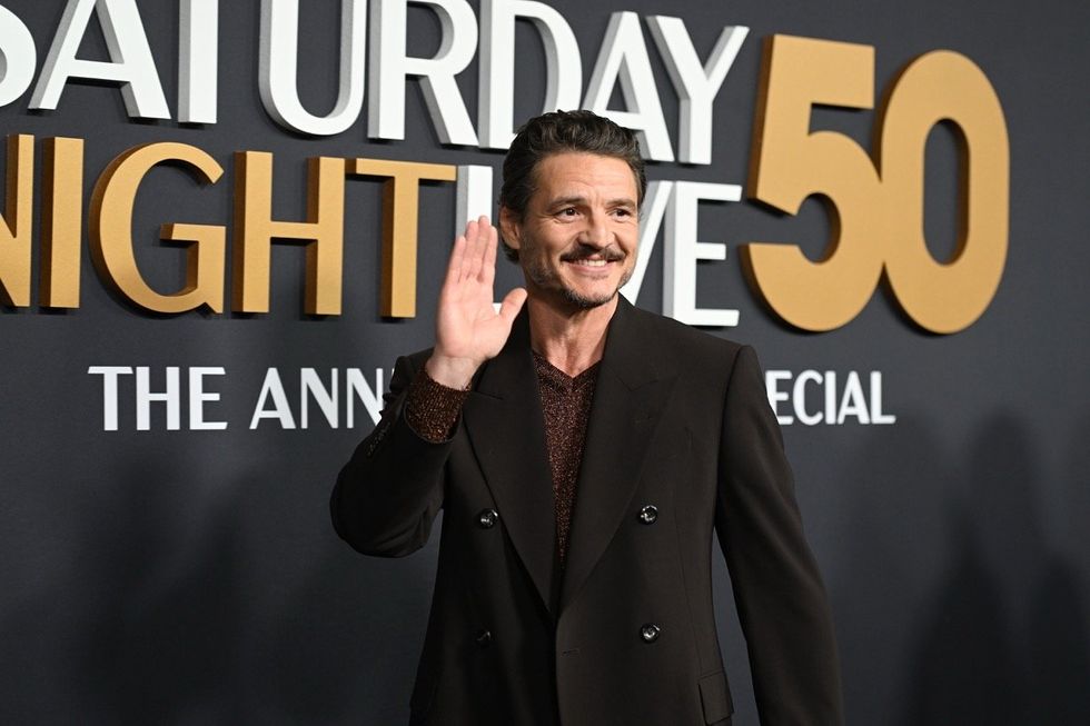 Pedro Pascal at the 50-Year Anniversary event for Saturday Night Live