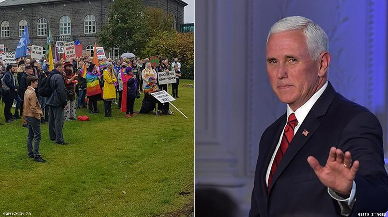 ‘Pence Is S**t’: LGBTQ+ Groups Protest Veep’s Visit to Iceland