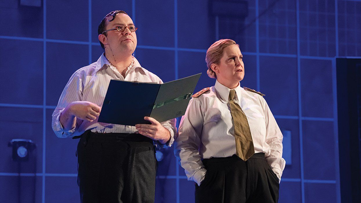 performers onstage in Operation Mincemeat