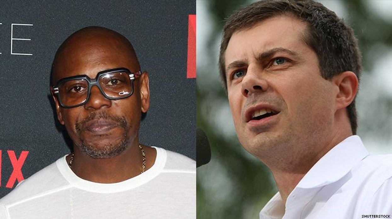 pete buttigieg dave chappelle stick and stones straight up hurting people lgbt lgbtq trans transgender transphobic jokes comedy comedian