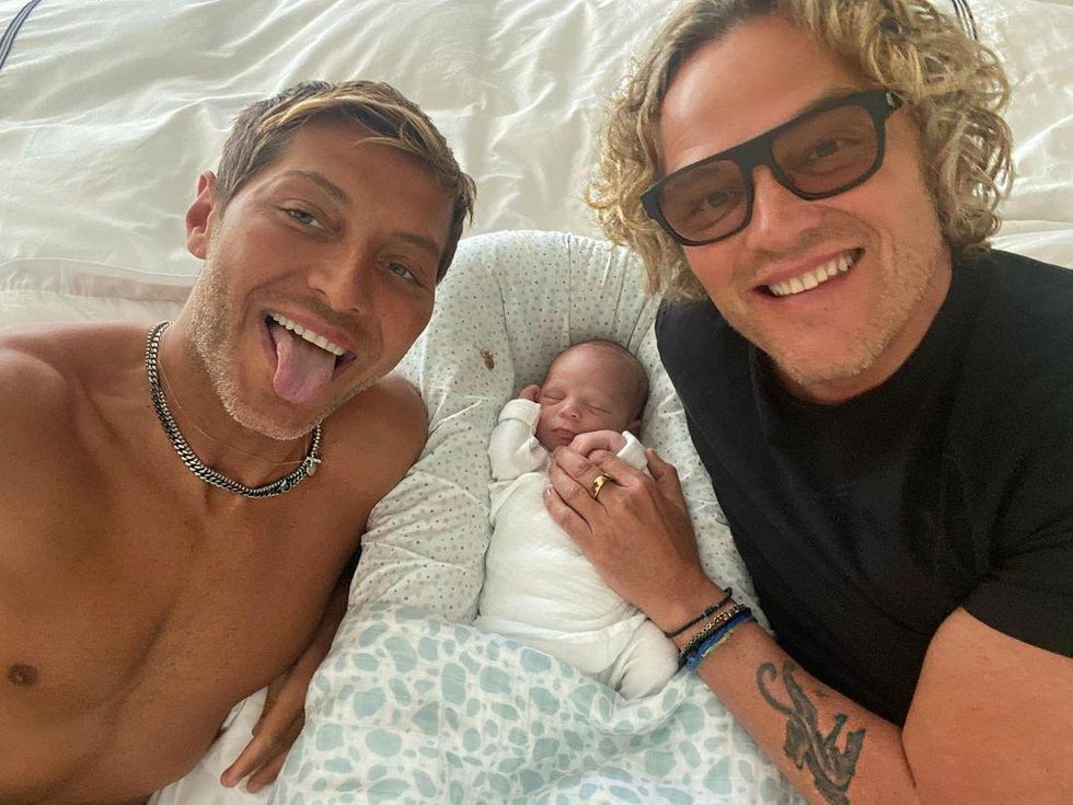 Peter Dundas, Evangelo Bousis and child