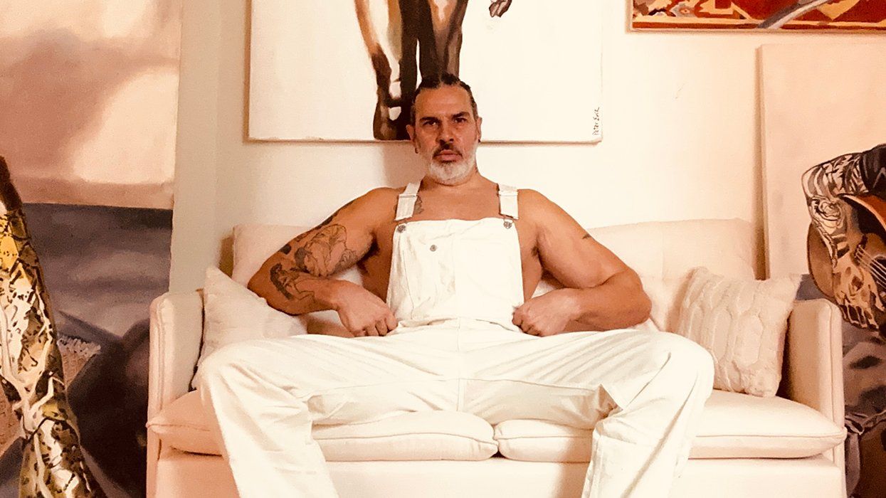 Peter Erik Lopez painter studio couch