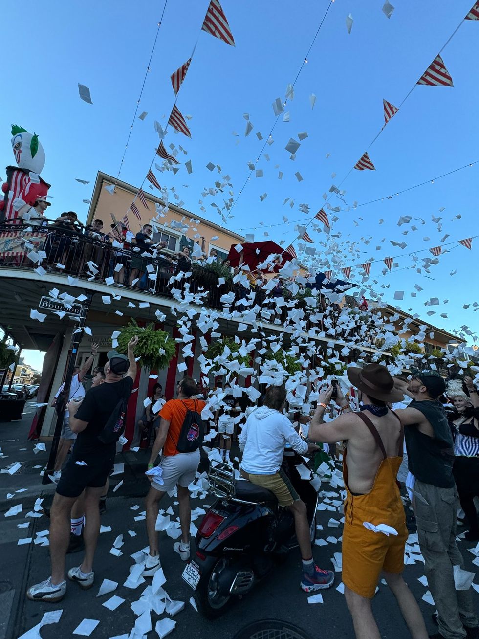photo gallery: CAMP HNO 2024 Street Parade Second Line Napkin Toss