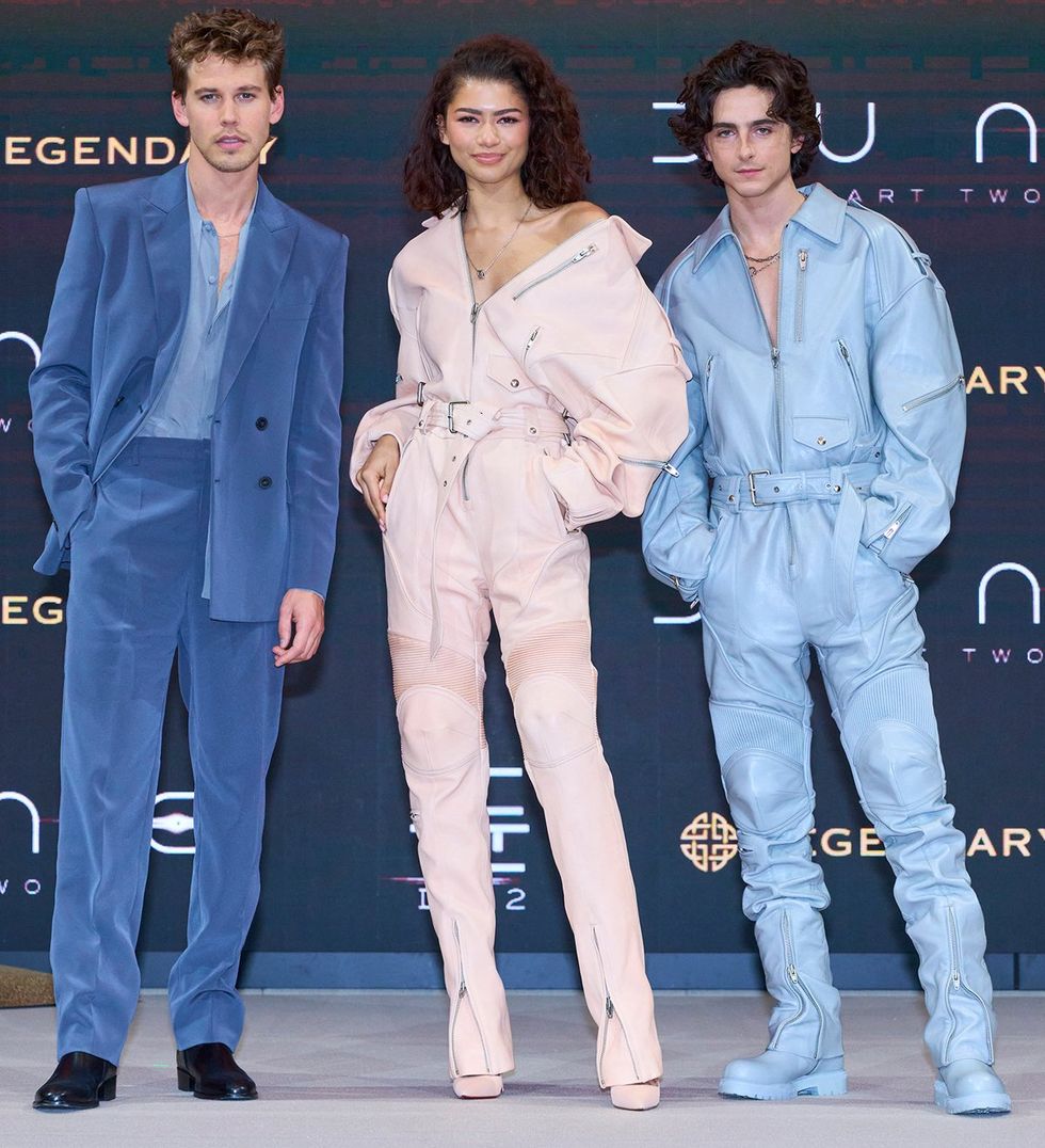 photo gallery Dune 2 movie premiers world tour cast fashion Austin Butler Zendaya Timothee Chalamet