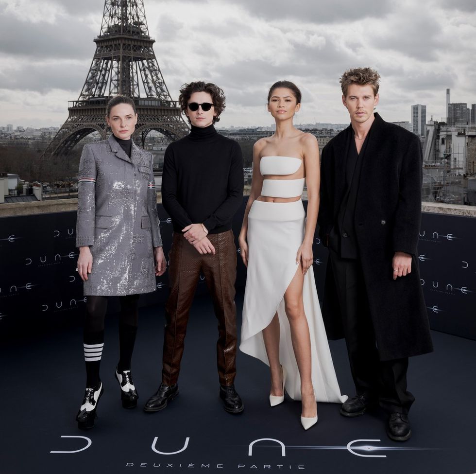 photo gallery Dune 2 movie premiers world tour cast fashion Zendaya Timothee Chalamet Austin Butler