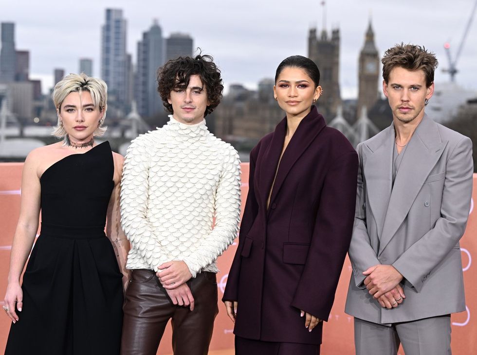 photo gallery Dune 2 movie premiers world tour cast fashion Zendaya Timothee Chalamet Florence Pugh Austin Butler