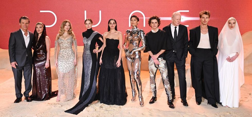 photo gallery Dune 2 movie premiers world tour cast fashion Zendaya Timothee Chalamet Florence Pugh Austin Butler