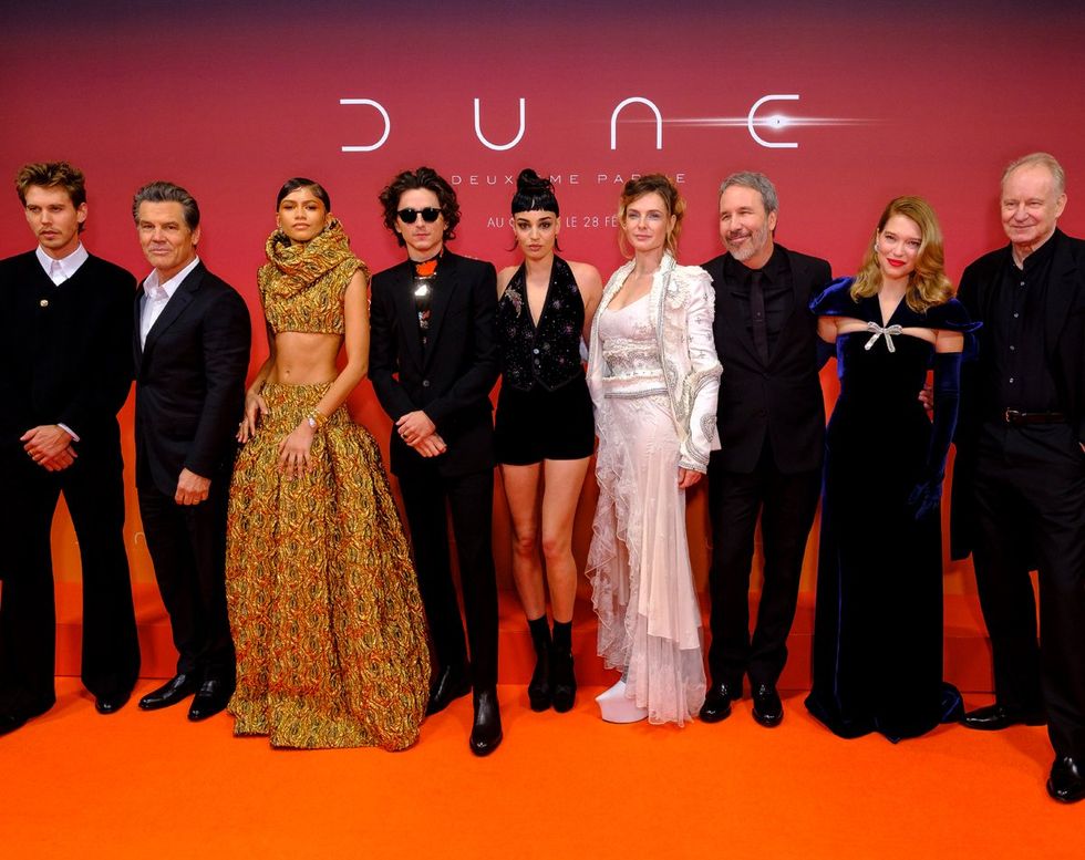 photo gallery Dune 2 movie premiers world tour cast fashion Zendaya Timothee Chalamet Florence Pugh Austin Butler