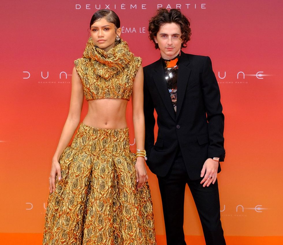 photo gallery Dune 2 movie premiers world tour cast fashion Zendaya Timothee Chalamet