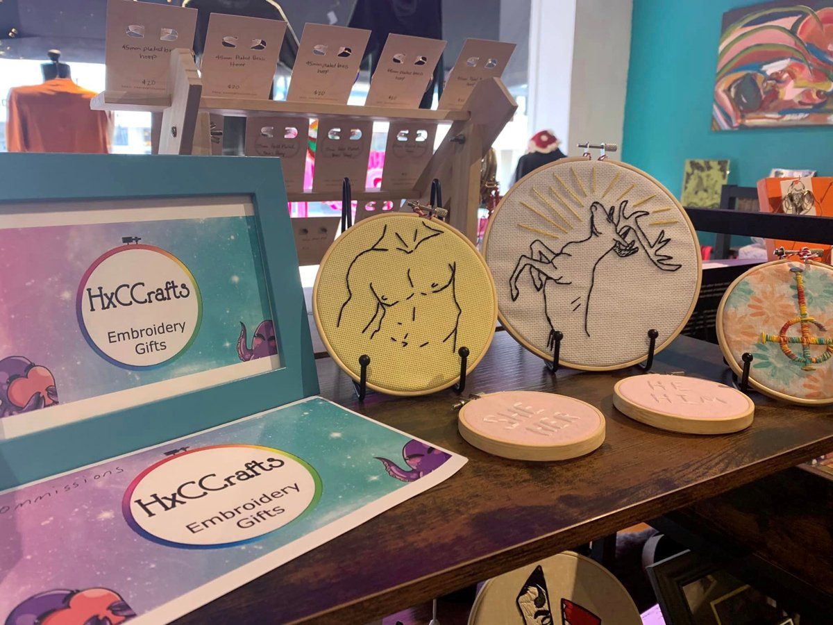 photo gallery Emmett Tucker HxCCrafts queer needlepoint