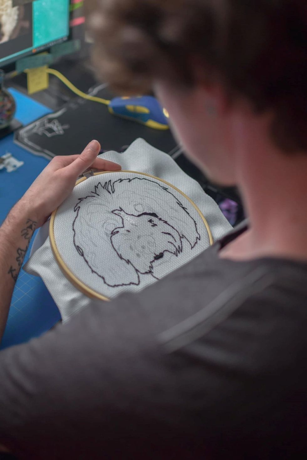 photo gallery Emmett Tucker HxCCrafts queer needlepoint