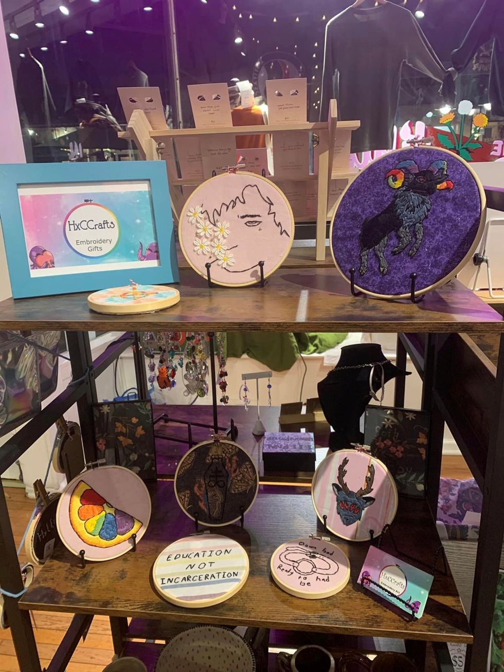 photo gallery Emmett Tucker HxCCrafts queer needlepoint