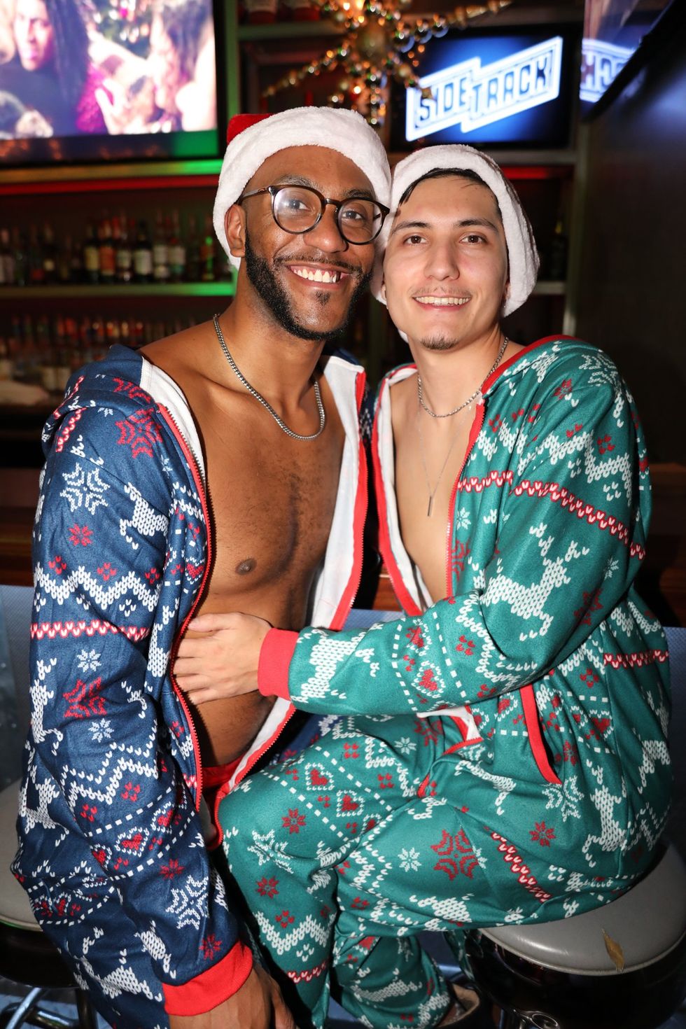 photo gallery gay bar Sidetrack Chicago Santa Speedo Run party 2024
