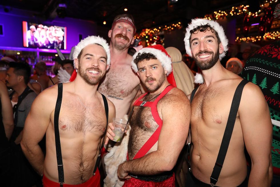 photo gallery gay bar Sidetrack Chicago Santa Speedo Run party 2024