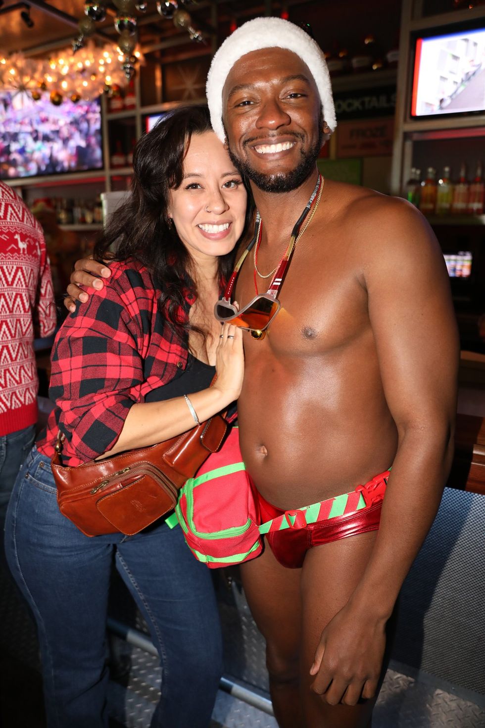 photo gallery gay bar Sidetrack Chicago Santa Speedo Run party 2024