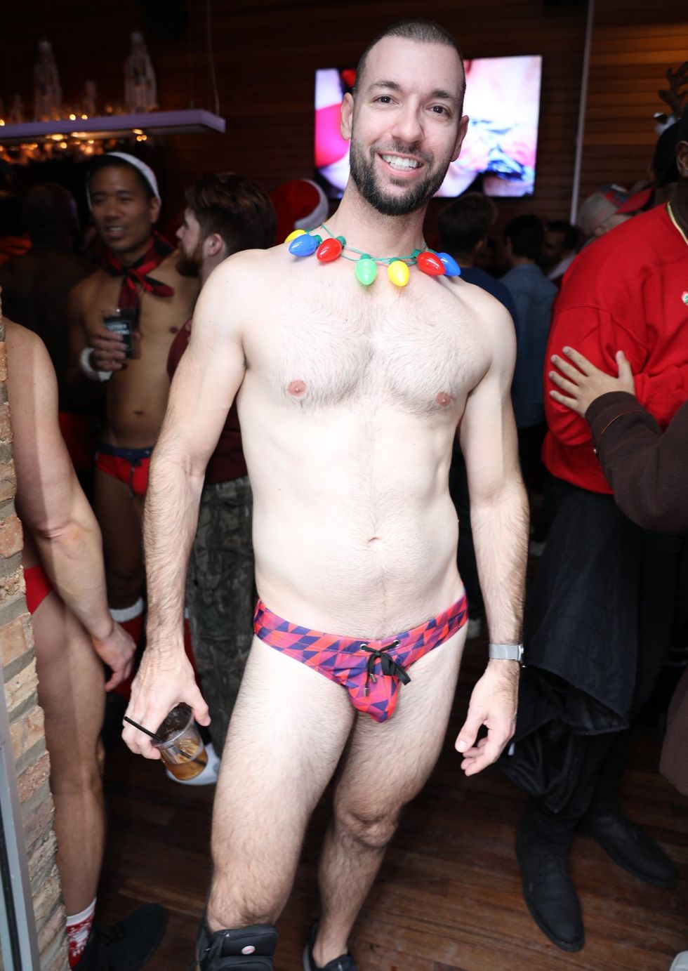 photo gallery gay bar Sidetrack Chicago Santa Speedo Run party 2024