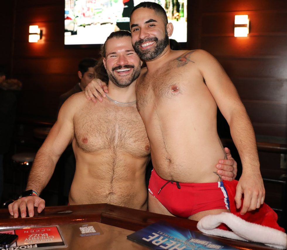 photo gallery gay bar Sidetrack Chicago Santa Speedo Run party 2024