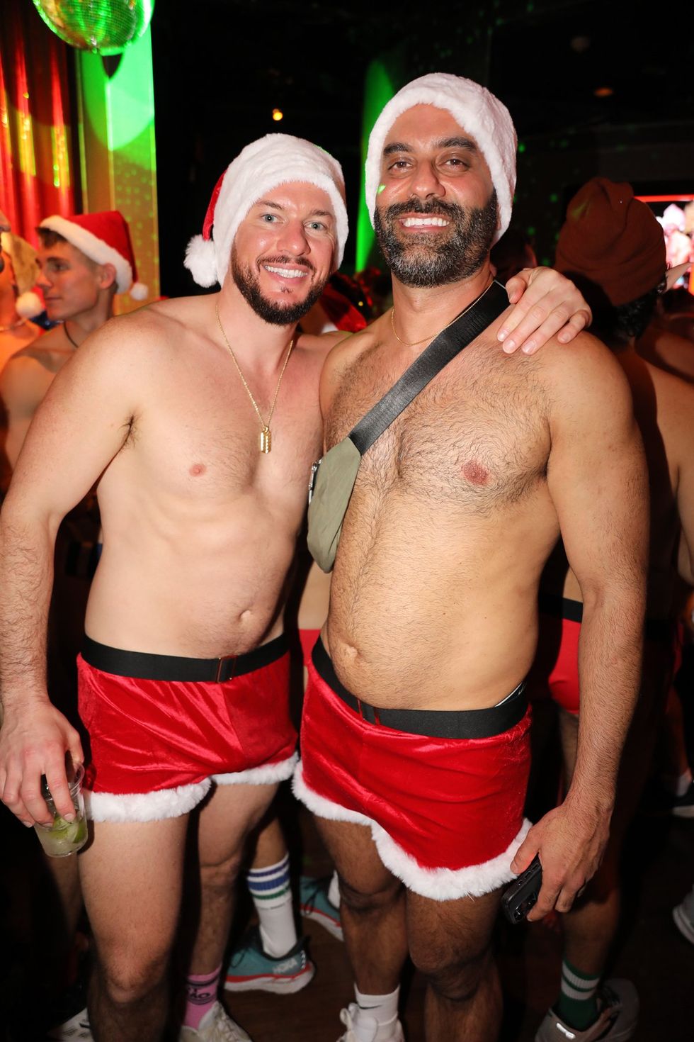 photo gallery gay bar Sidetrack Chicago Santa Speedo Run party 2024