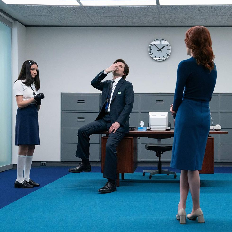 photo gallery of Gay Halloween costumes for 2025 including Severance S2 E6 actors