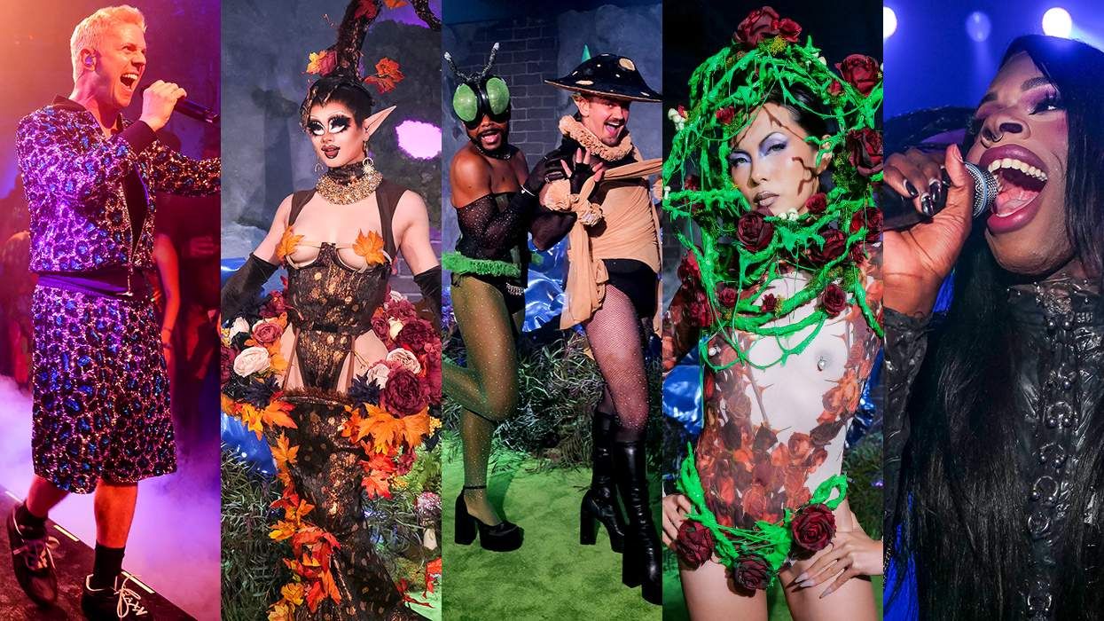 Photo gallery of the 2025 Grindr Pleasure Ball in NYC with theme Garden of Otherworldly Delights