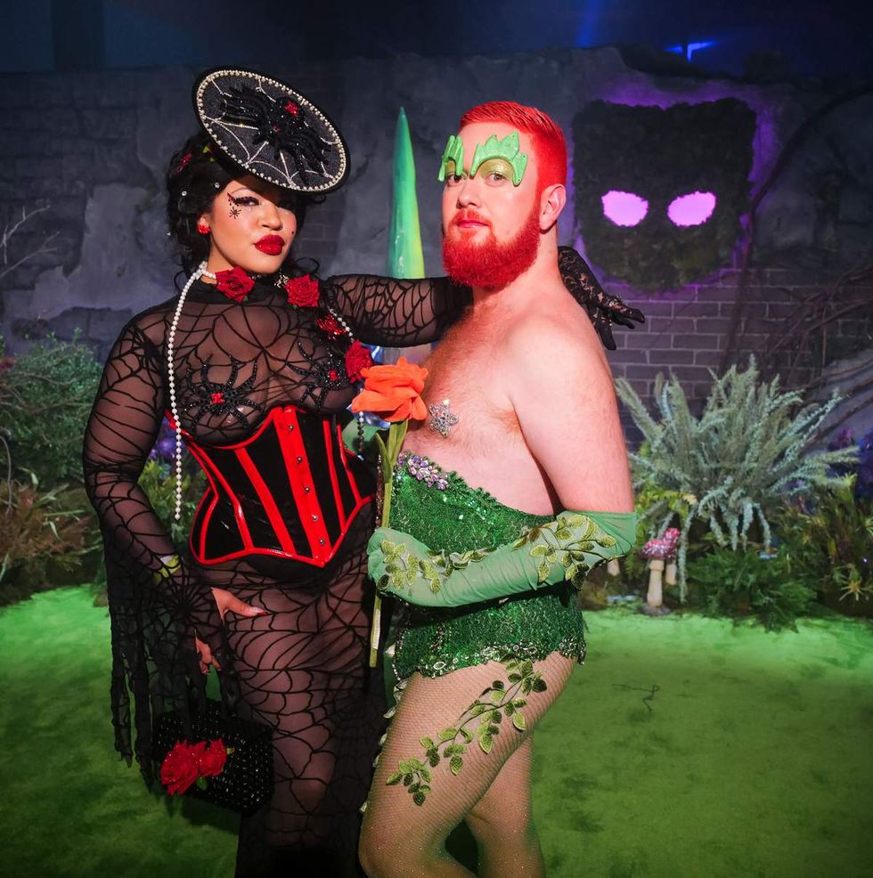 Photo gallery of the 2025 Grindr Pleasure Ball in NYC with theme Garden of Otherworldly Delights