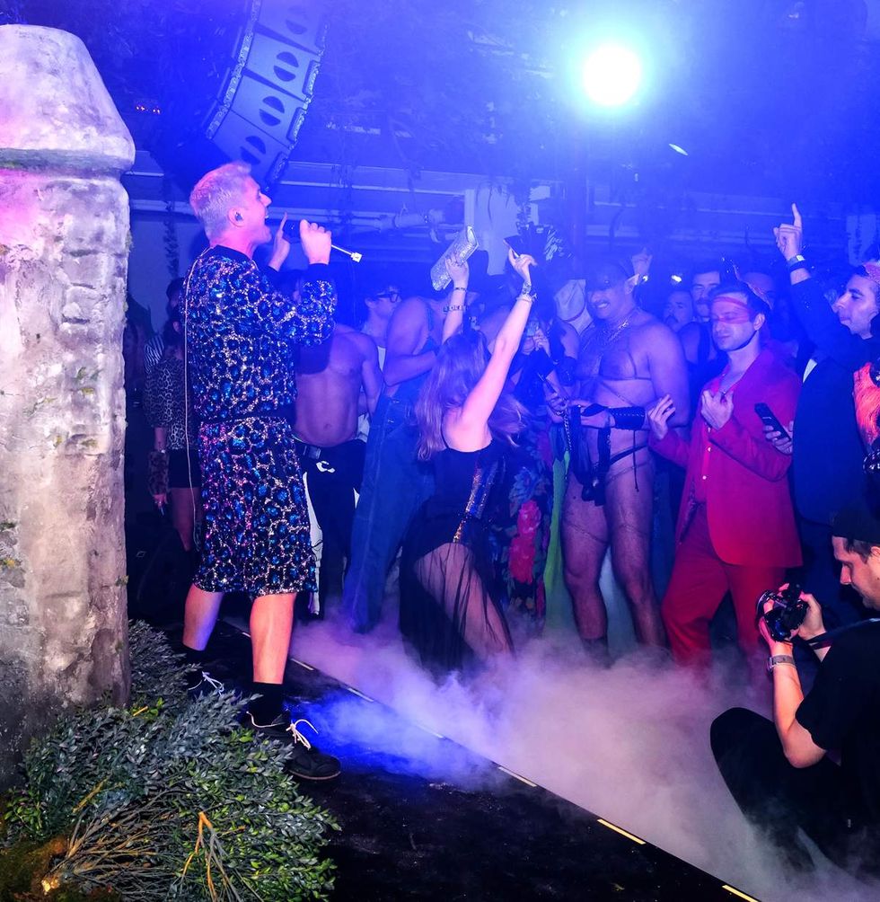 Photo gallery of the 2025 Grindr Pleasure Ball in NYC with theme Garden of Otherworldly Delights