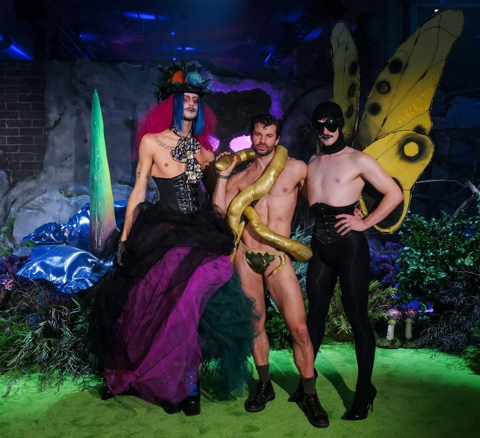 Photo gallery of the 2025 Grindr Pleasure Ball in NYC with theme Garden of Otherworldly Delights