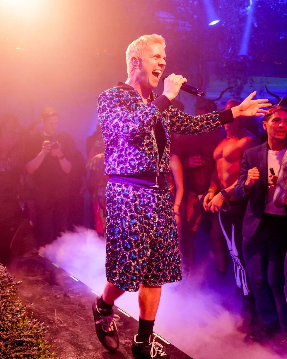 Photo gallery of the 2025 Grindr Pleasure Ball in NYC with theme Garden of Otherworldly Delights