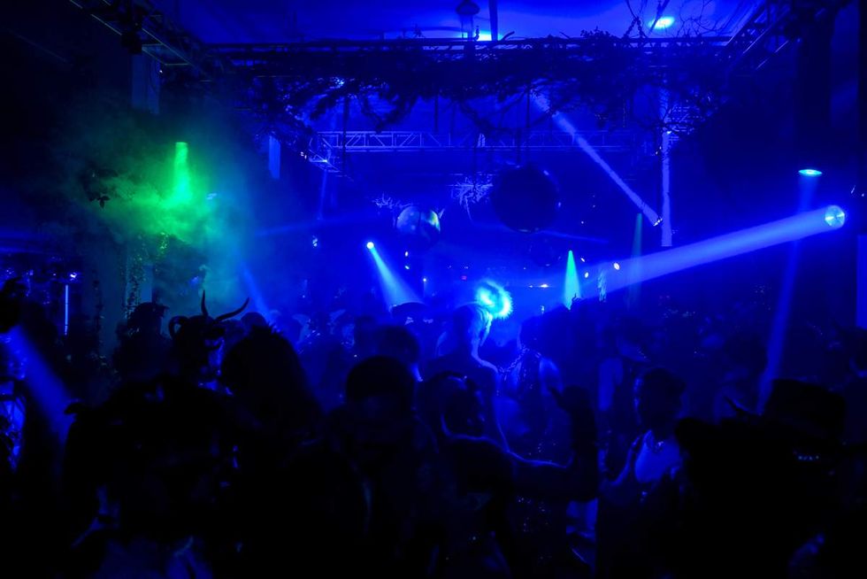 Photo gallery of the 2025 Grindr Pleasure Ball in NYC with theme Garden of Otherworldly Delights