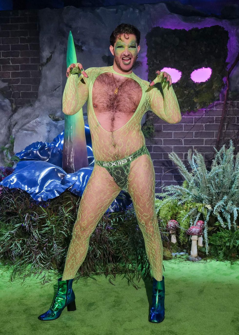 Photo gallery of the 2025 Grindr Pleasure Ball in NYC with theme Garden of Otherworldly Delights