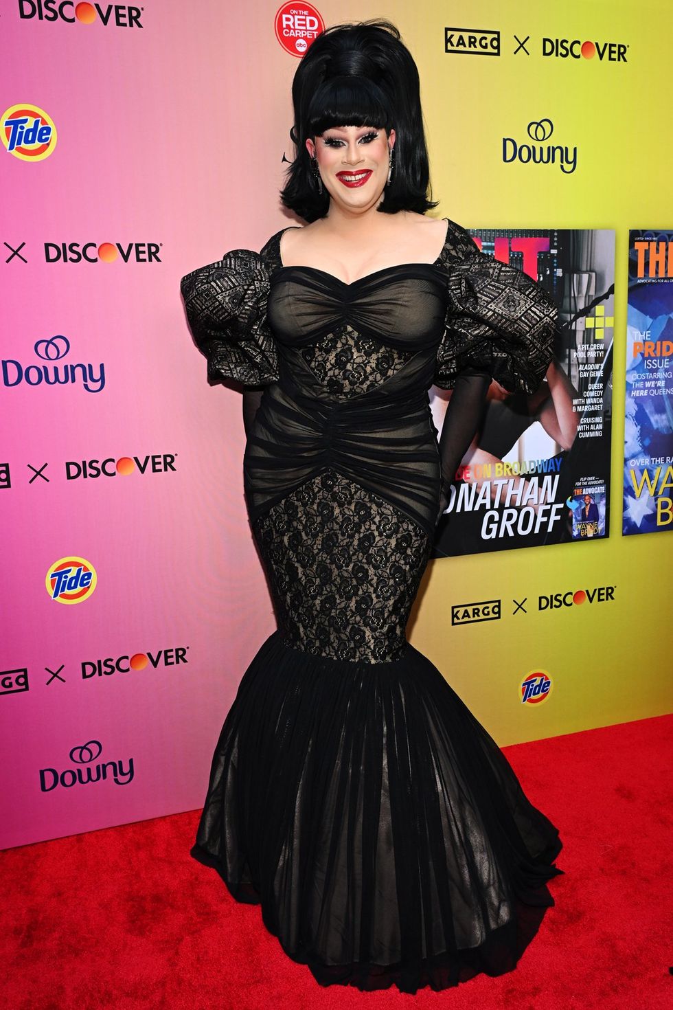 photo gallery OUT mag The Advocate magazine LGBTQ pride Party June 2024 celebrates cover stars Jonathan Groff Wayne Brady red carpet Out Of The Closet broadway photobooth pics