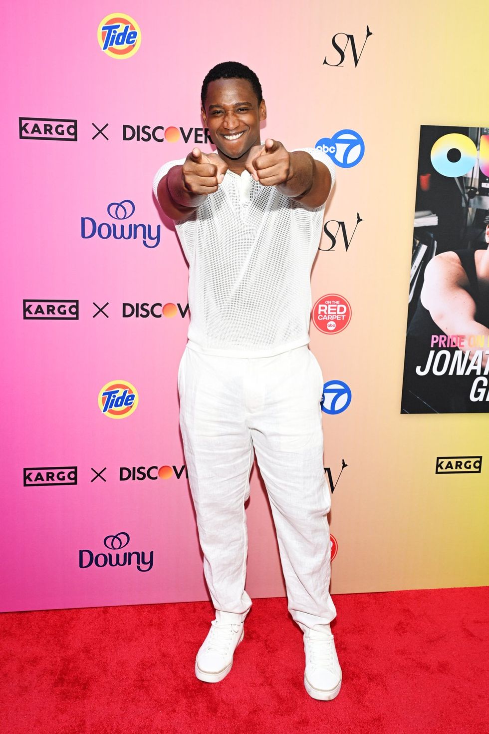 photo gallery OUT mag The Advocate magazine LGBTQ pride Party June 2024 celebrates cover stars Jonathan Groff Wayne Brady red carpet Out Of The Closet broadway photobooth pics