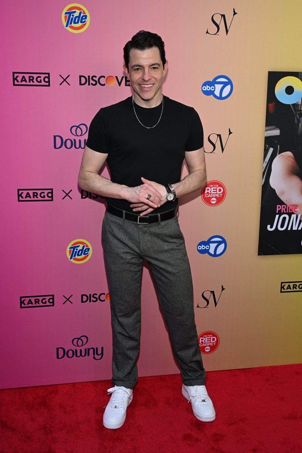 photo gallery OUT mag The Advocate magazine LGBTQ pride Party June 2024 celebrates cover stars Jonathan Groff Wayne Brady red carpet Out Of The Closet broadway photobooth pics