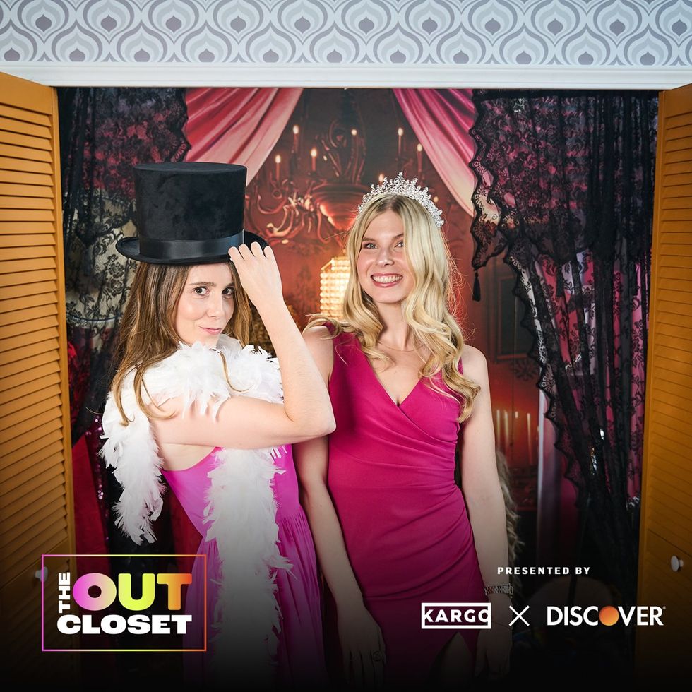 photo gallery OUT mag The Advocate magazine LGBTQ pride Party June 2024 celebrates cover stars Jonathan Groff Wayne Brady red carpet Out Of The Closet broadway photobooth pics