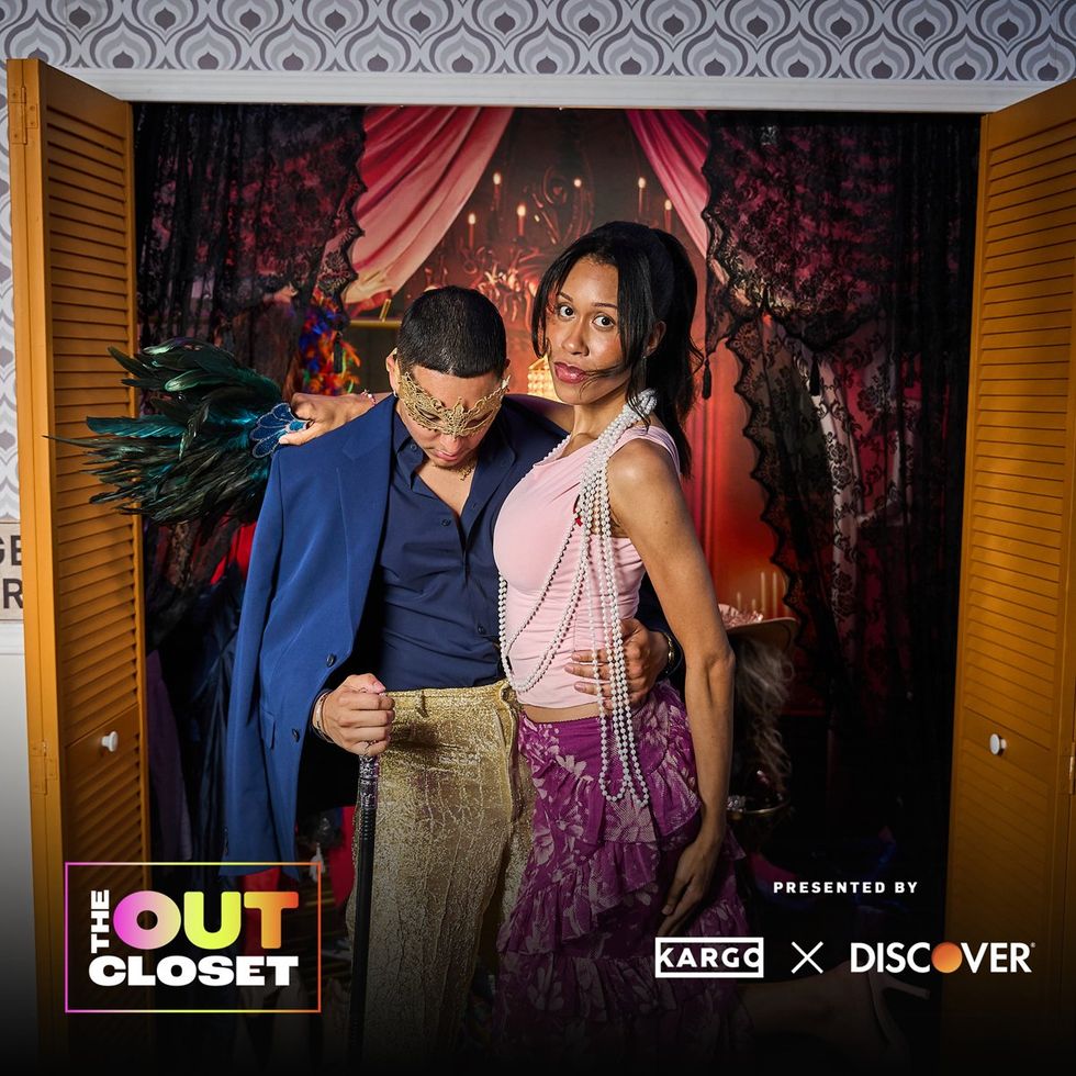 photo gallery OUT mag The Advocate magazine LGBTQ pride Party June 2024 celebrates cover stars Jonathan Groff Wayne Brady red carpet Out Of The Closet broadway photobooth pics