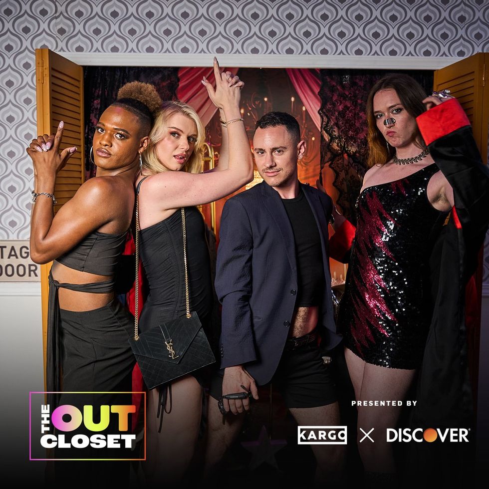 photo gallery OUT mag The Advocate magazine LGBTQ pride Party June 2024 celebrates cover stars Jonathan Groff Wayne Brady red carpet Out Of The Closet broadway photobooth pics