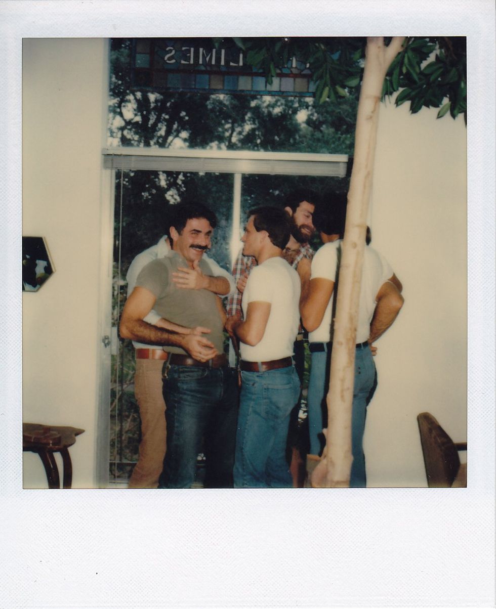 photo gallery Polaroids spanning from 1964 to 1991 documenting Houston male throuple John Jay Hollenburger Arthur Slaughter Gary Grether aka JAG and their social circle