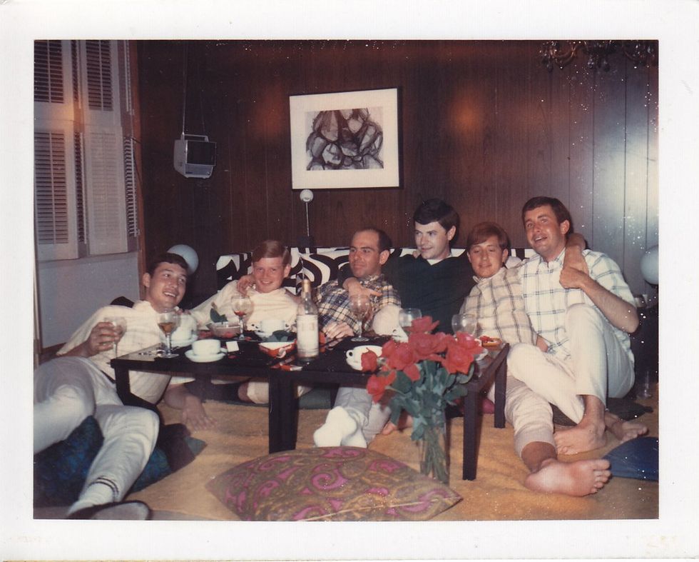 photo gallery Polaroids spanning from 1964 to 1991 documenting Houston male throuple John Jay Hollenburger Arthur Slaughter Gary Grether aka JAG and their social circle