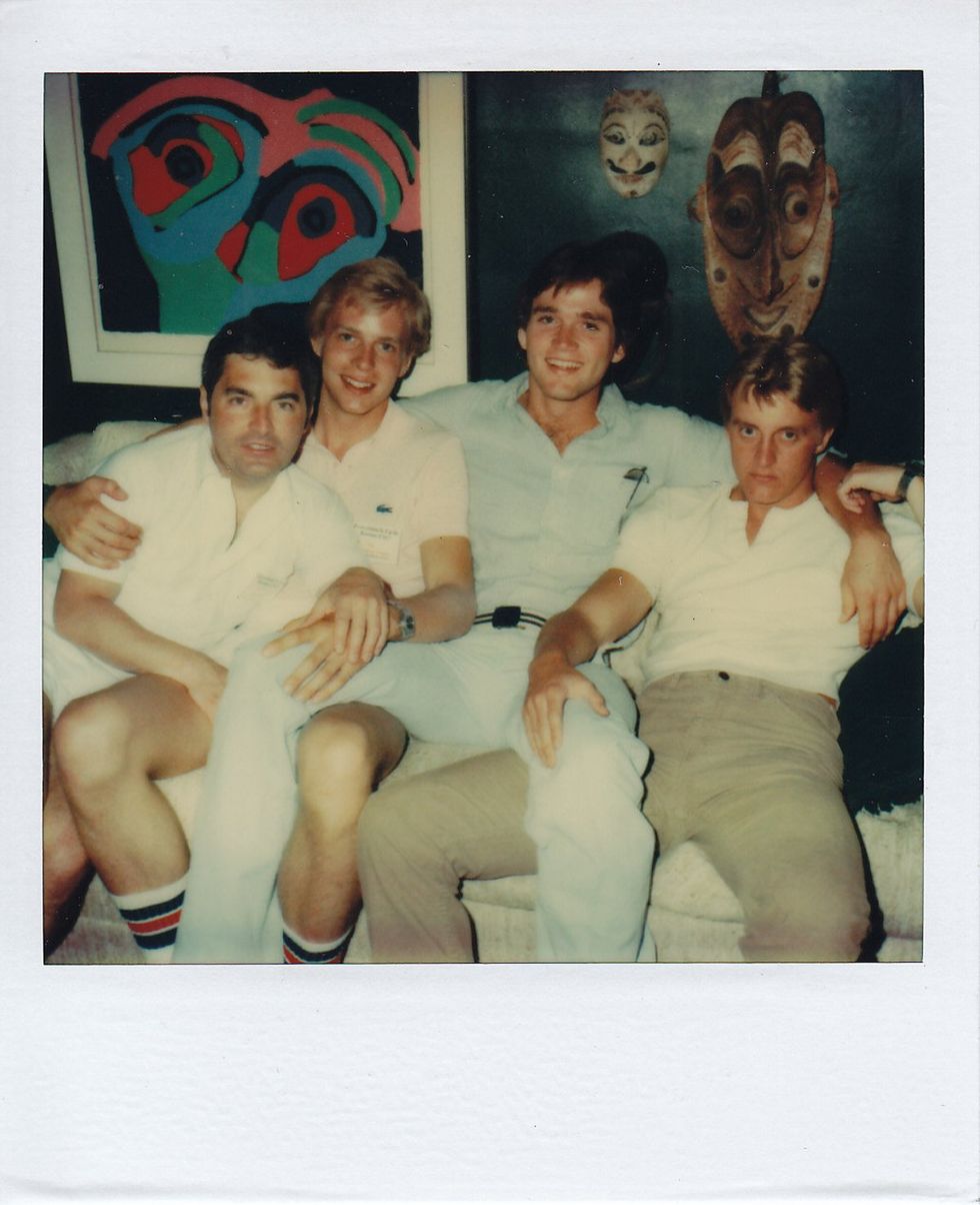 photo gallery Polaroids spanning from 1964 to 1991 documenting Houston male throuple John Jay Hollenburger Arthur Slaughter Gary Grether aka JAG and their social circle