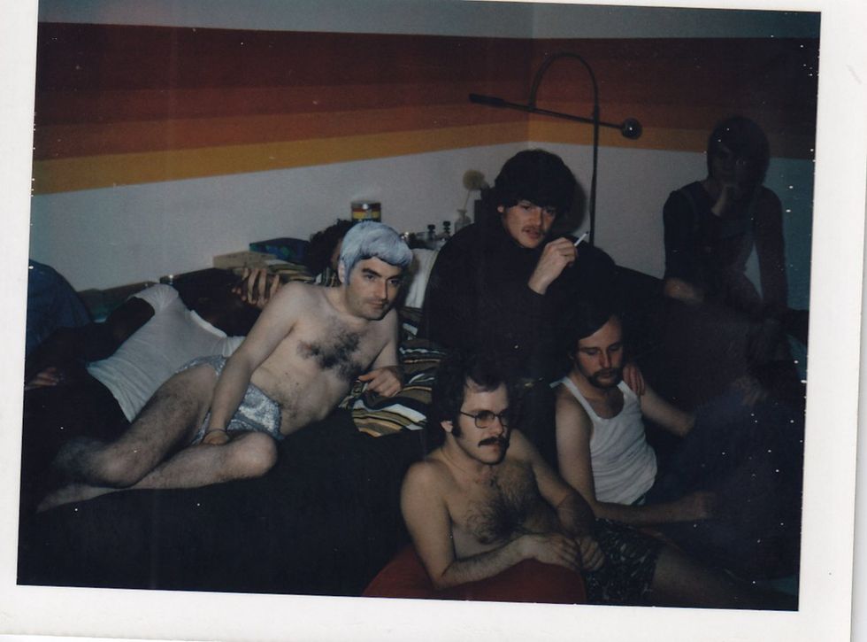 photo gallery Polaroids spanning from 1964 to 1991 documenting Houston male throuple John Jay Hollenburger Arthur Slaughter Gary Grether aka JAG and their social circle