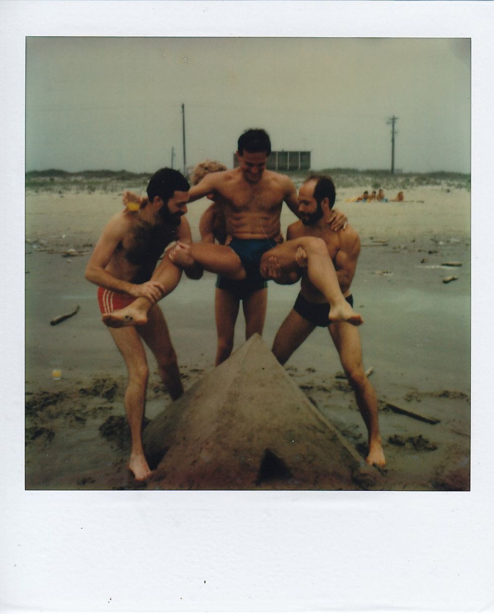 photo gallery Polaroids spanning from 1964 to 1991 documenting Houston male throuple John Jay Hollenburger Arthur Slaughter Gary Grether aka JAG and their social circle