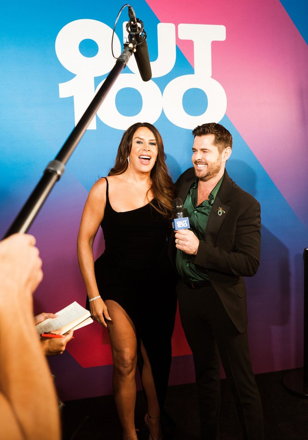 photo gallery queer photographer Roland Fitz Out100 2024 party pics Karla Sofia Gasc\u00f3n and Stephen Walker