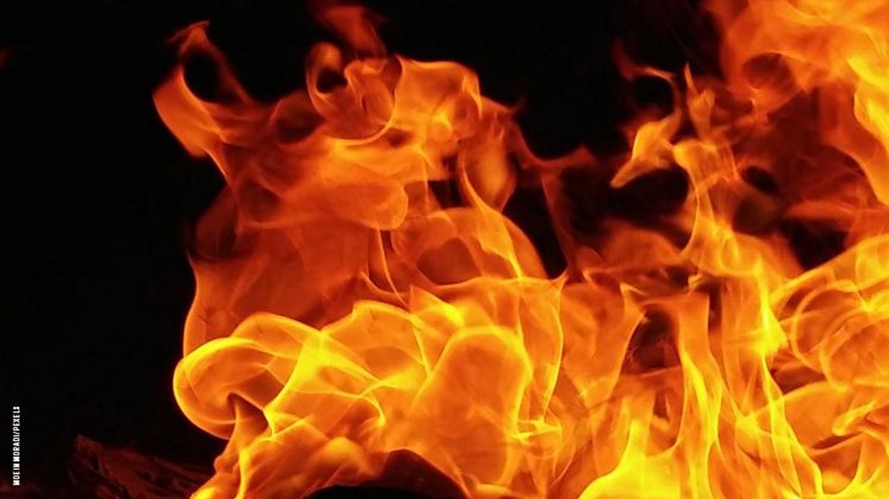 Photo of flames.