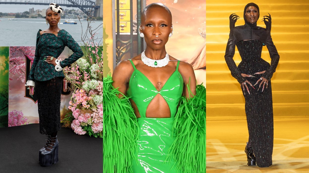 Pictures of queer actress Cynthia Erivo on the 'Wicked' press tour.