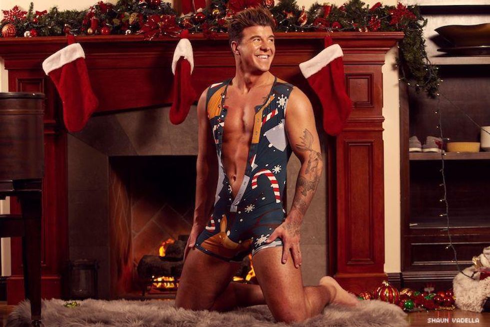 Porn performer JJ Knight in his underwear.